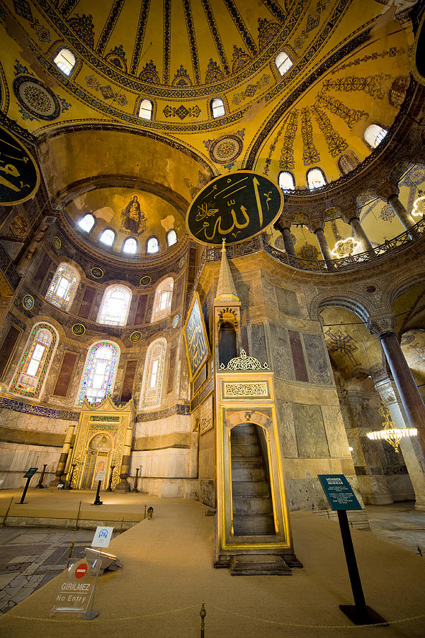 Mimbar and Mihrab in the Hagia Sophia Photograph by Artur Bogacki