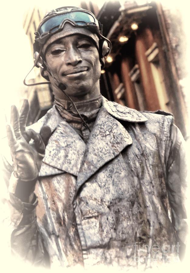 Mime on Bourbon Hand Tinted Photograph by Kathleen K Parker