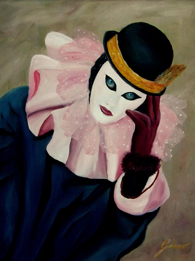 Mime Painting - Mime with Thoughts by Gino Didio