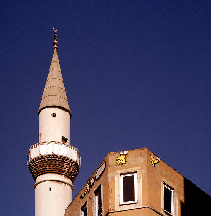 Turkey Photograph - Minaret And Graffiti by Shaun Higson
