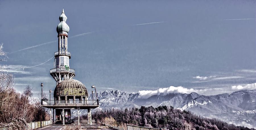Minaret And Mountains In Consonnos Photograph by David Desousa Drumond Photography