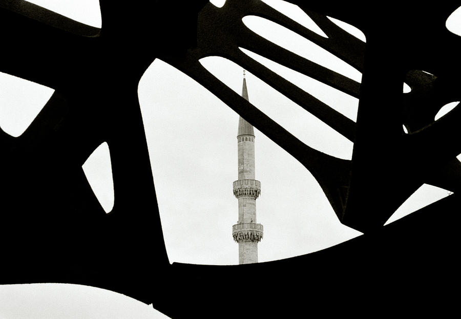 Minaret And Sculpture Photograph by Shaun Higson