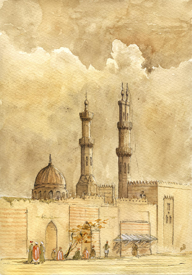 David Roberts Painting - Minaret of Al Azhar Mosque by Juan  Bosco