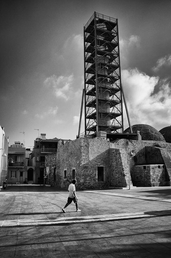 Black And White Photograph - Minaret by Spyros Papaspyropoulos 