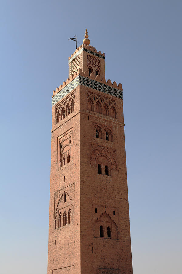 Minaret Tower Of A Marrakech Mosque Photograph by Anthony Collins
