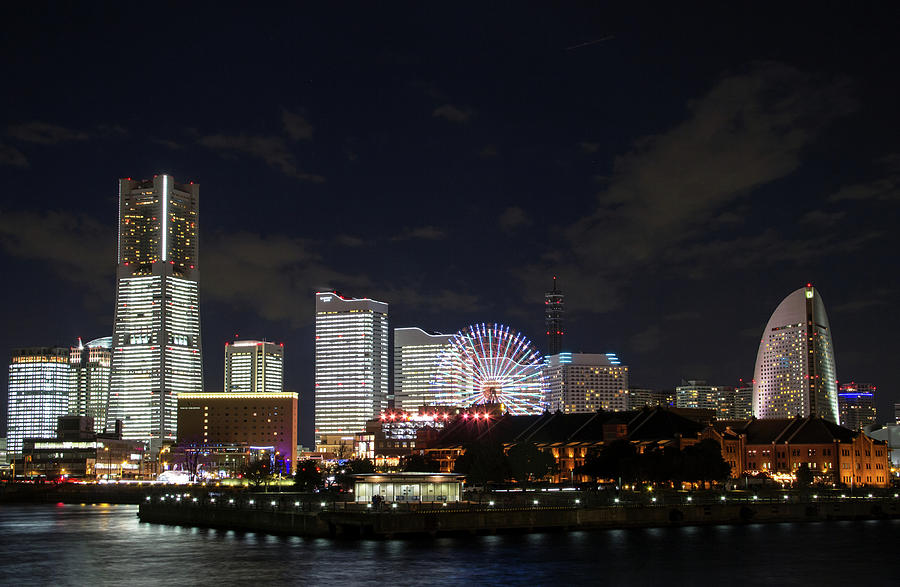 Minato Mirai Christmas Eve Lighting Photograph by Lisa Lyons - Moments In Time Minato Mirai Christmas Eve Lighting Photograph by Lisa Lyons - Moments In Time