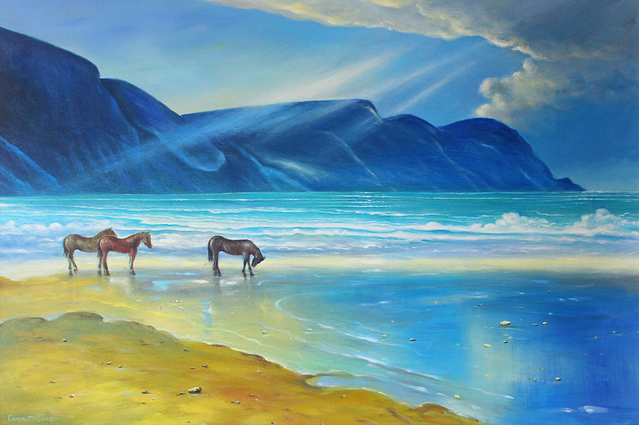 Colin Farrell Painting - Minaun Cliffs Achill County Mayo by Conor McGuire