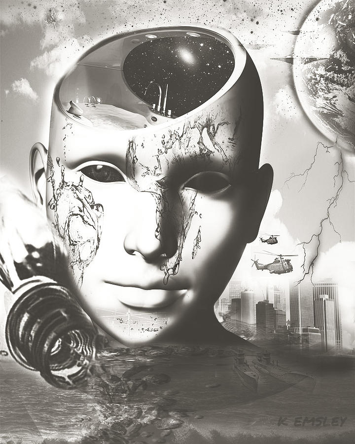 Alien Digital Art - Mind Controlled by Karl Emsley