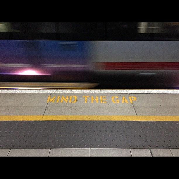 London Photograph - Mind That Gap #iphone #iphoneonly by Corey Sheehan
