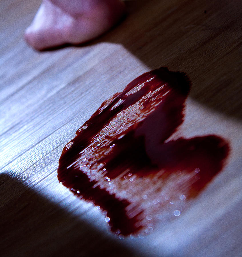 Blood Photograph - Mind your step... by Steven Walker