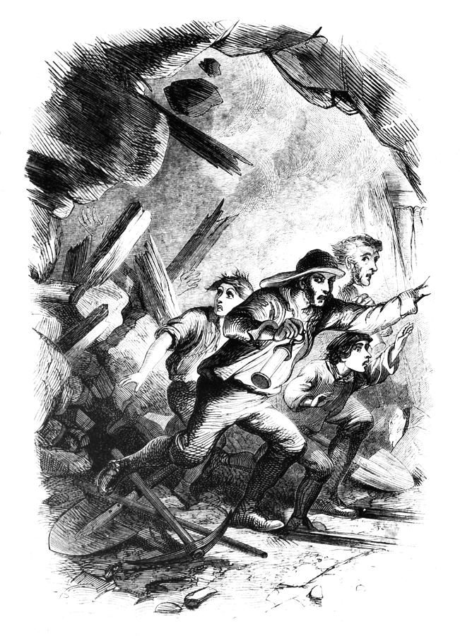 Mine Collapse, 1863 Drawing by Granger - Fine Art America