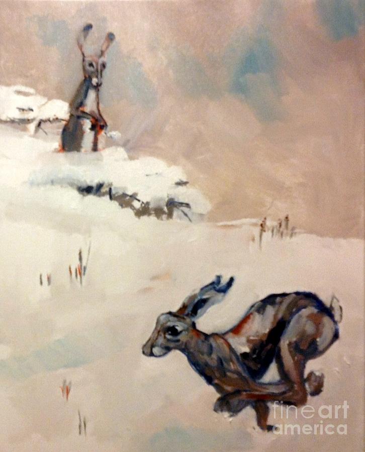 Mine Hare Painting by Chris Walker