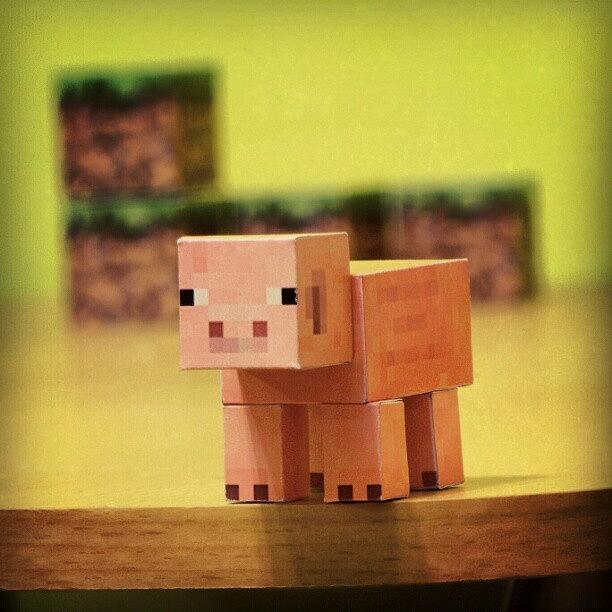 Pig Photograph - #minecraft #pig #piggy #paper #papercut by Mato Mato