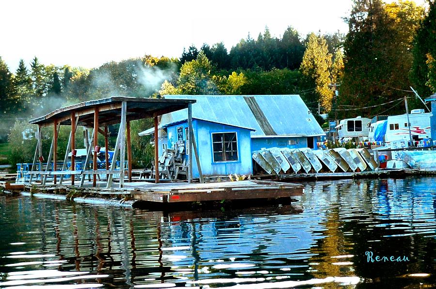 Mineral Lake W A Boathouse Photograph by A L Sadie Reneau