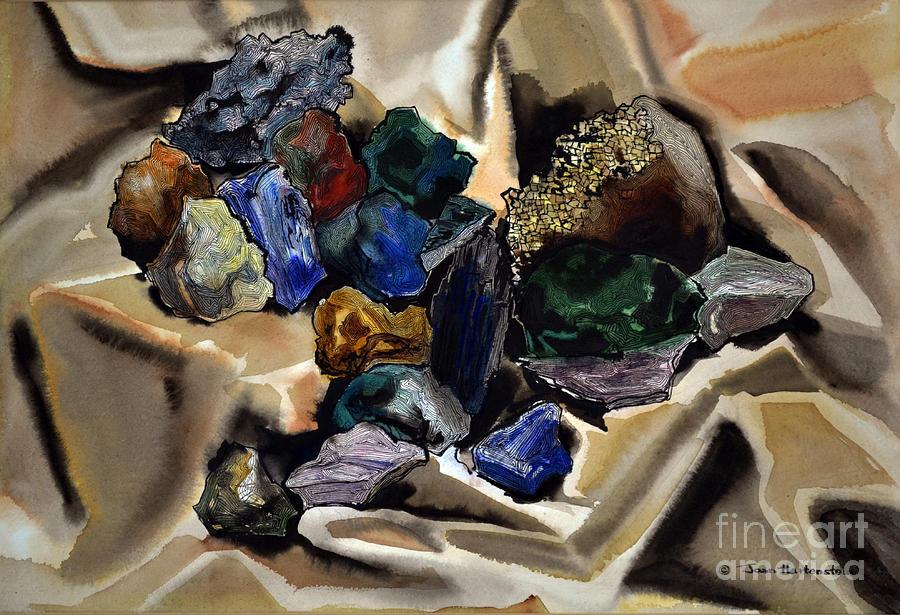 Minerals Painting - Minerals by Joan Hartenstein