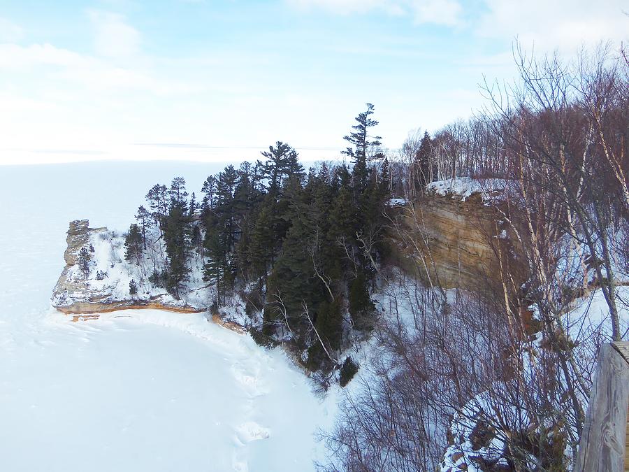 Miners Castle In Winter Photograph by Two Bridges North - Pixels