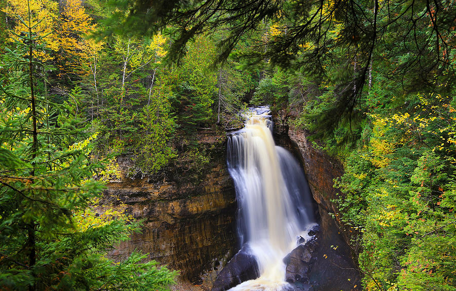 Miners Falls in Color Photograph by Rachel Cohen