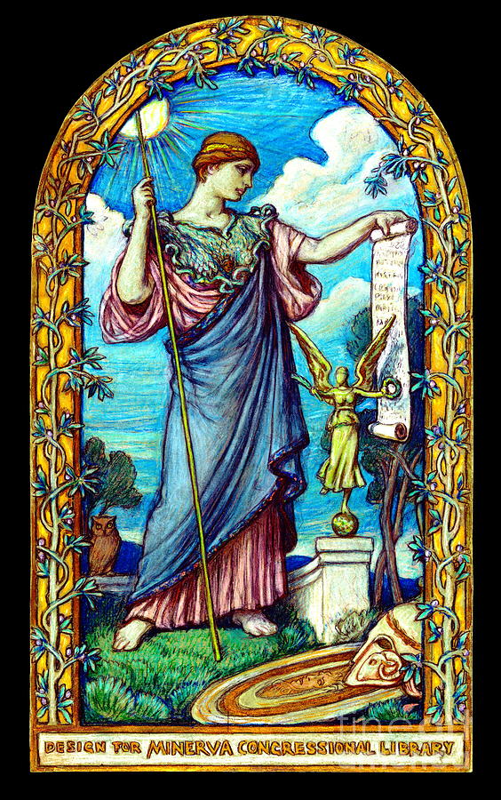 Minerva Mosaic Design 1896 Photograph by Padre Art