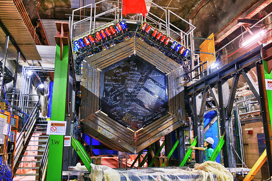 Minerva Neutrino Scattering Experiment Photograph by Fermi National Accelerator Laboratory/us Department Of Energy/science Photo Library