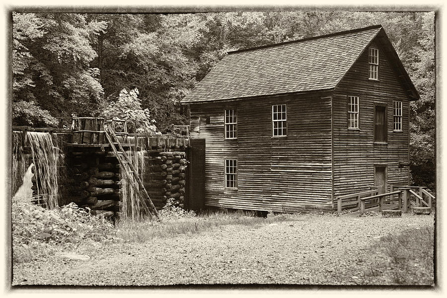 Architecture Photograph - Mingus Mill Antiqued by Stephen Stookey