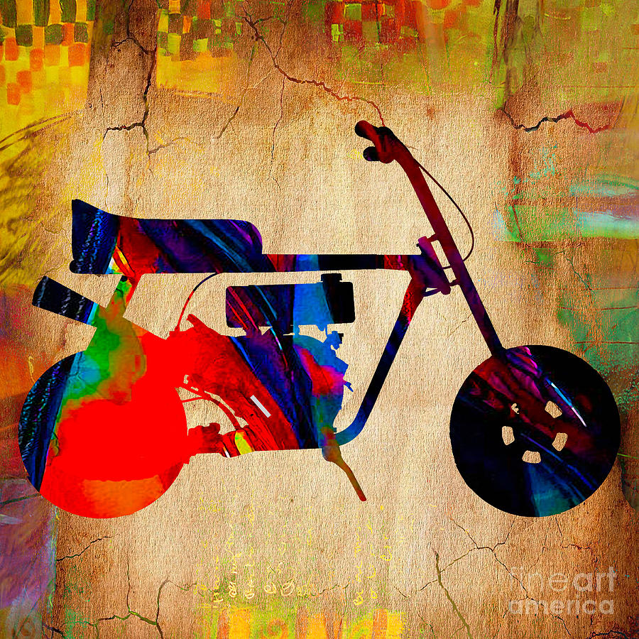 Mini Bike Mixed Media - Mini Bike Art by Marvin Blaine