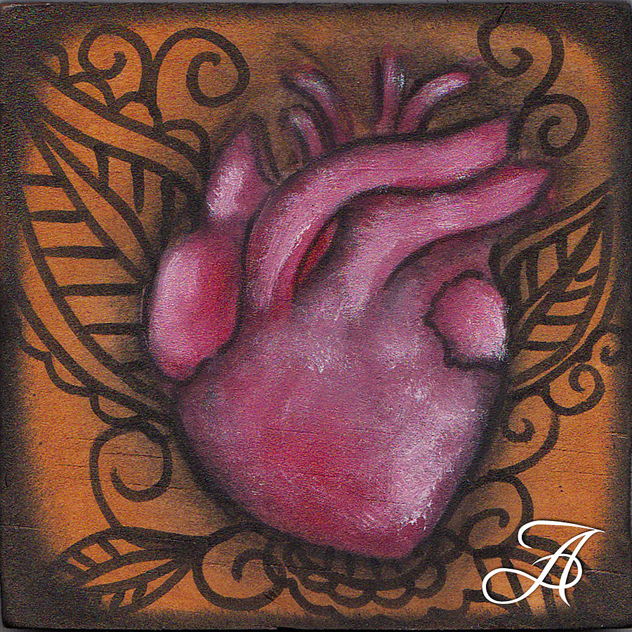 Mini Heart #2 Painting by Abril Andrade