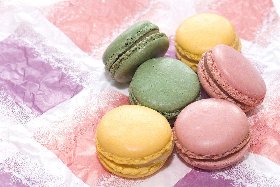 Mini Macaroons Photograph by Lucy Fry