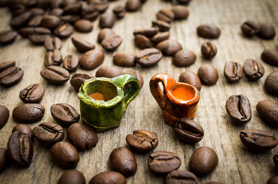 Miniature Coffee Cups Photograph