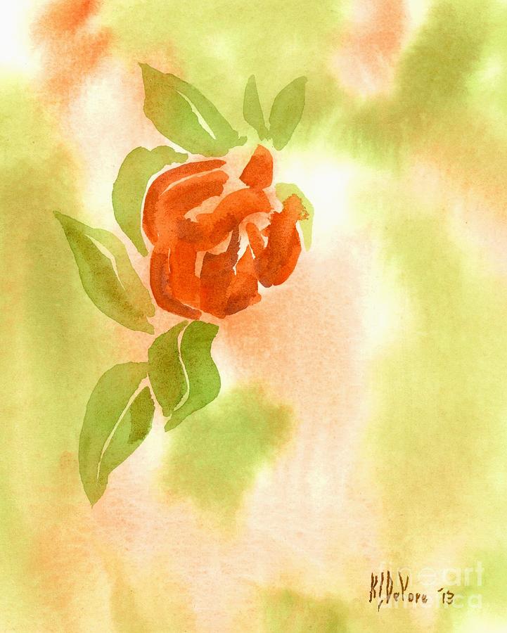 Miniature Red Rose II Painting by Kip DeVore