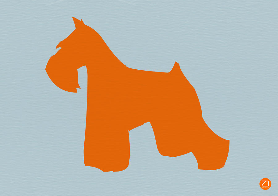 Dog Digital Art - Miniature Schnauzer Orange by Naxart Studio
