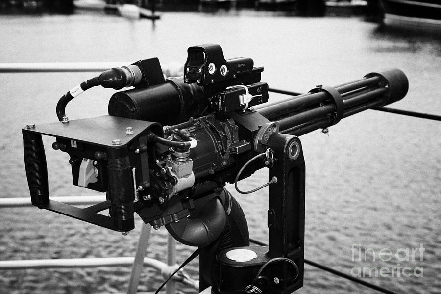 Minigun Mounted As Close In Weapon Protection Against Small Boat ...