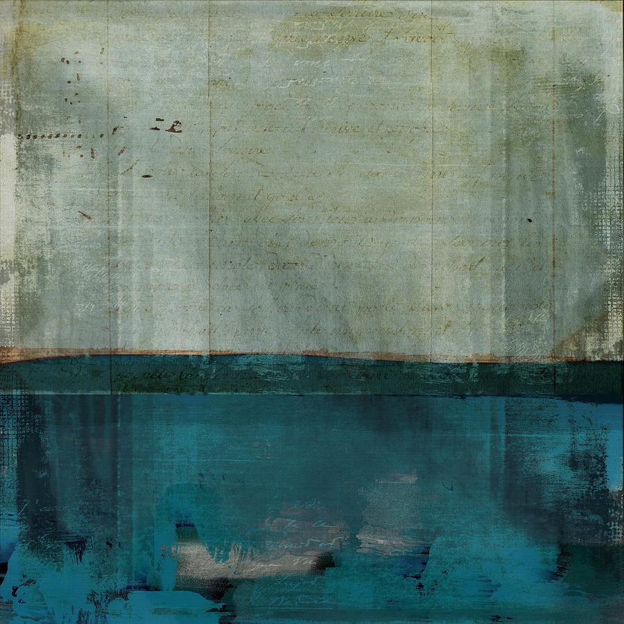 Minima - s02b turquoise Painting by Variance Collections