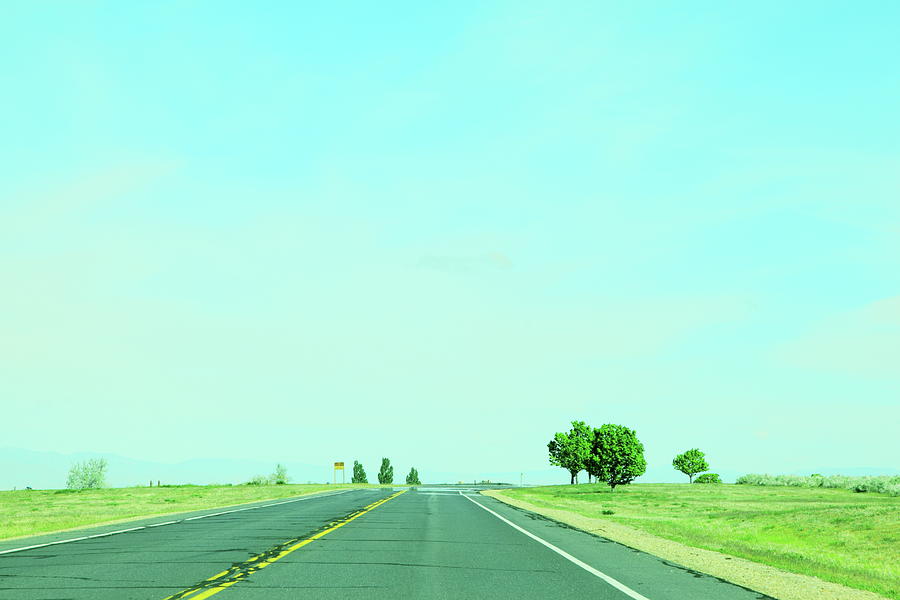 Minimal Landscape And Road Photograph by D. Sharon Pruitt Pink Sherbet Photography