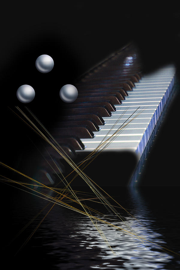Music Digital Art - Minimalism piano by Angel Jesus De la Fuente