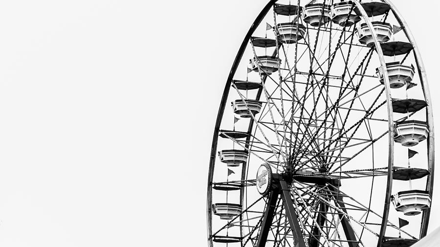 Ferris Wheel Photograph - Minimalist Ferris Wheel by Jon Woodhams