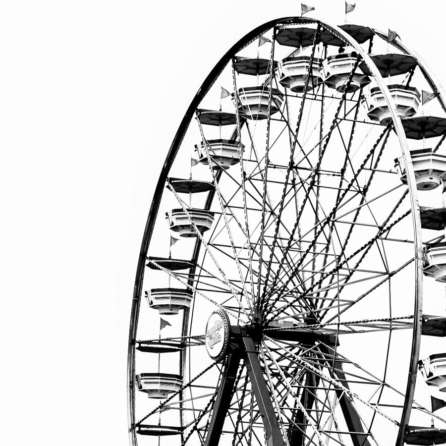 Abstract Photograph - Minimalist Ferris Wheel - Square by Jon Woodhams