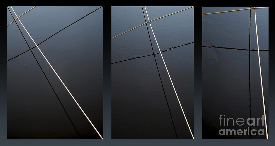 Minimalist Line Progression Triptych Photograph by James Aiken