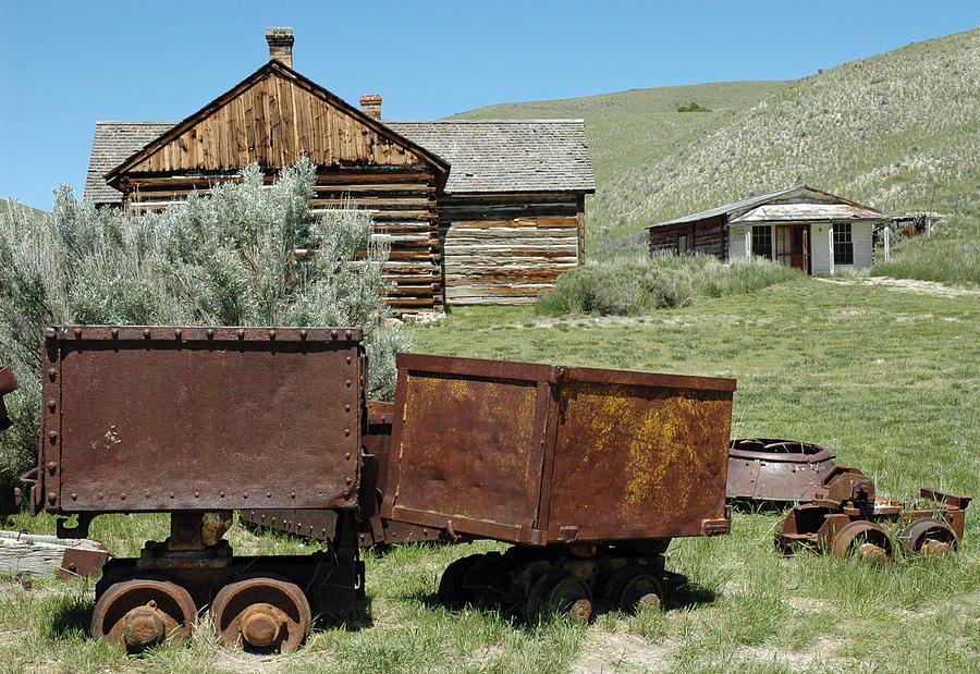 Mining Rail Cars Bannack Montana Photograph by Bruce Gourley