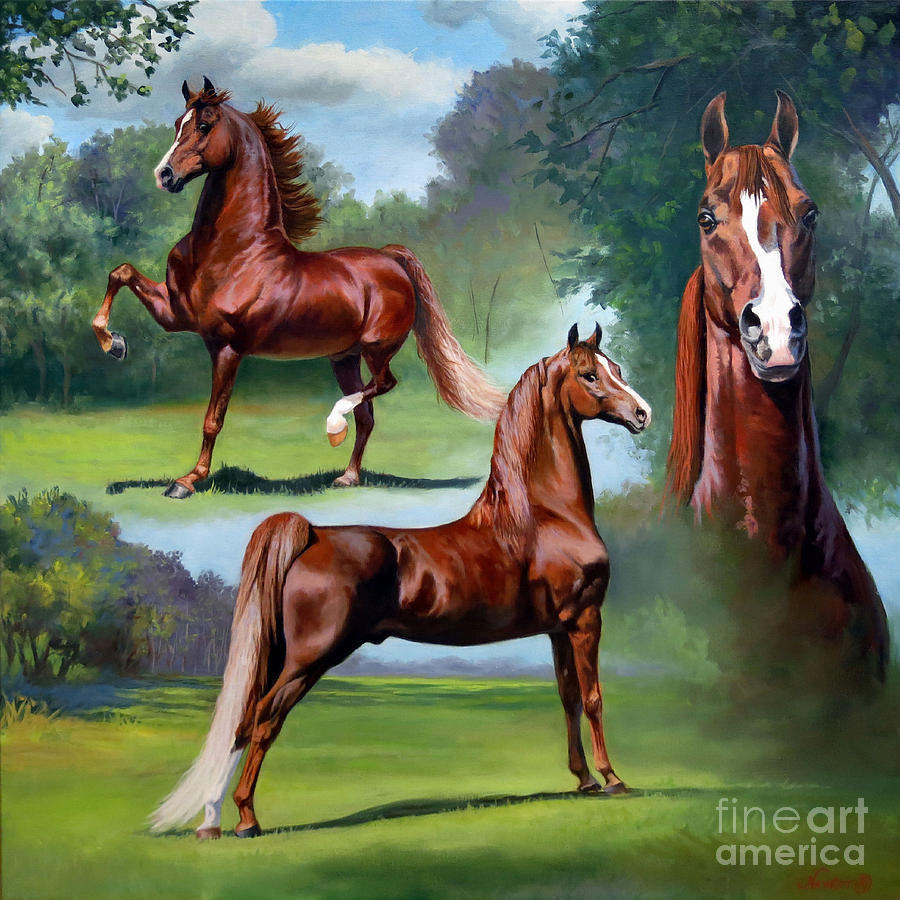 Horse Painting - Minion Millennium by Jeanne Newton Schoborg