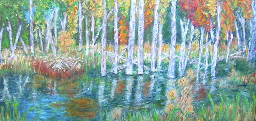 Minnesota Autumn Painting by Carolyn Donnell