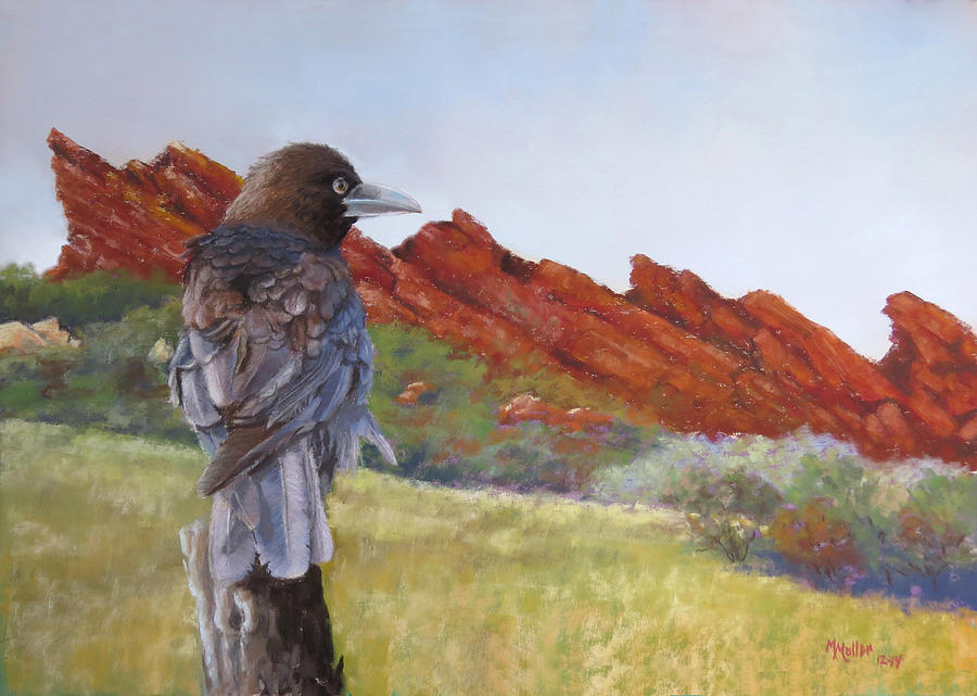 Minnesota Crow in Colorado Pastel by Marcus Moller