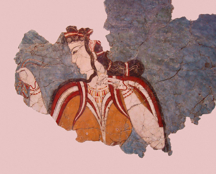 Minoan Wall Painting Photograph by Ellen Henneke