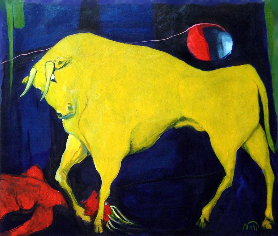 Minotaur Painting by Nikias Livadas