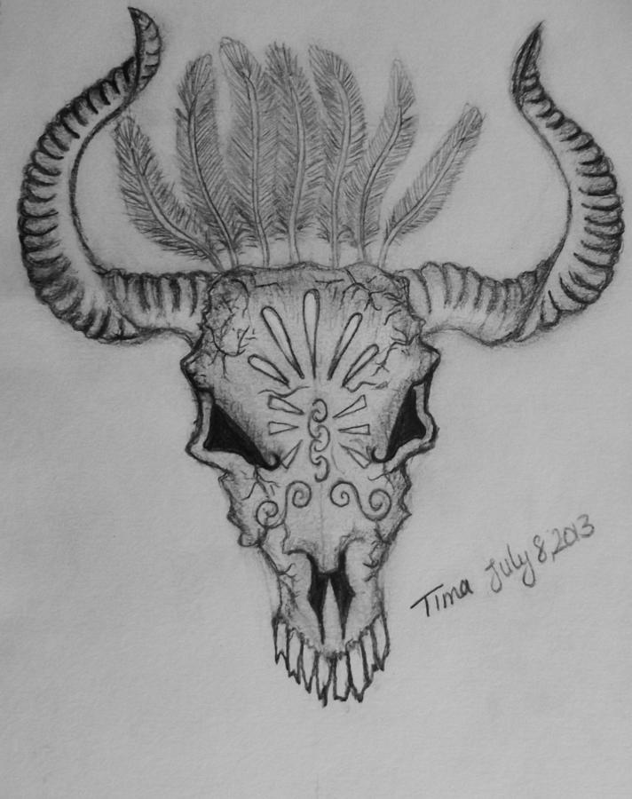 minotaur head sketch