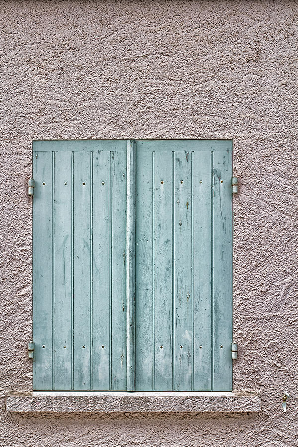 Mint Green French Window Shutters Photograph by Georgia Clare