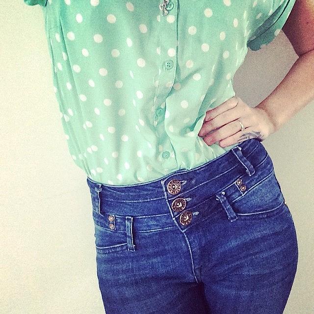 Dots Photograph - Mint #pokadots For Todays #ootd With by Tillys Loves