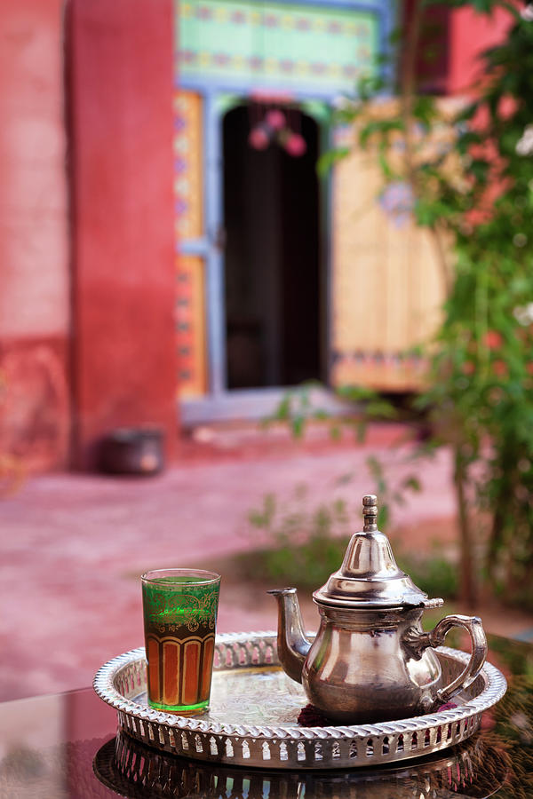 Mint Tea Served In Moroccan Riad Photograph by Nicolamargaret