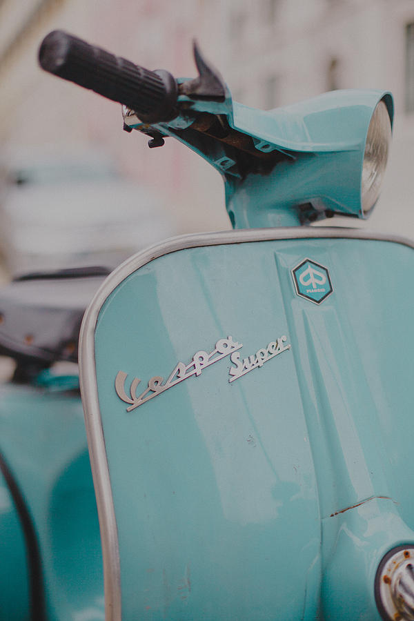 Vintage Vespa Photograph - Minty Mint by Hello Twiggs