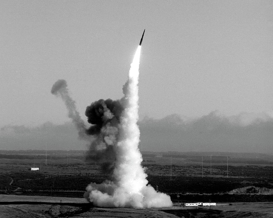 Minuteman Photograph - Minuteman Nuclear Missile Launch by Us National Archives