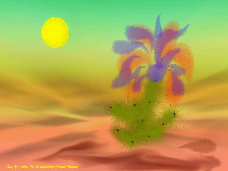 Miracle desert flower Digital Art by Dr Loifer Vladimir